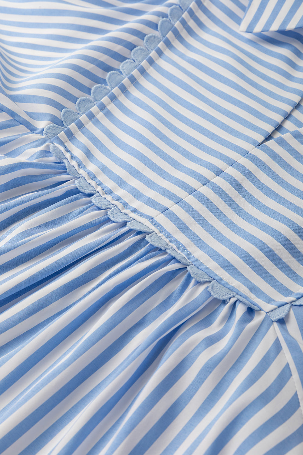 Bluebell Stripe Ric Rac Blouse