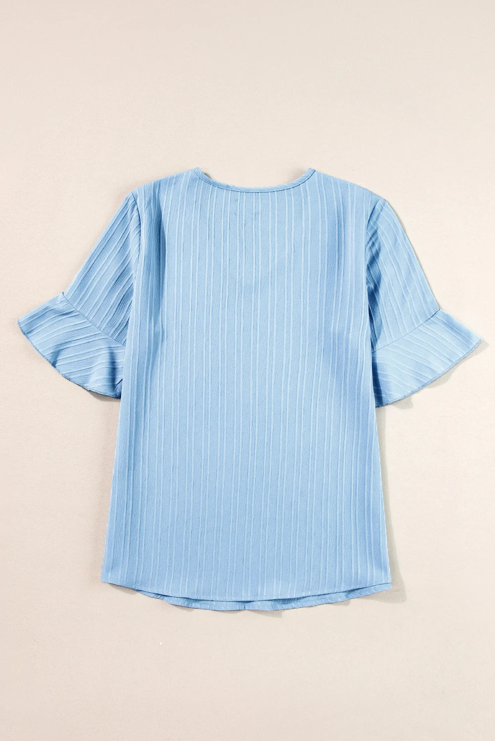 Ruffle Sleeve Textured Top