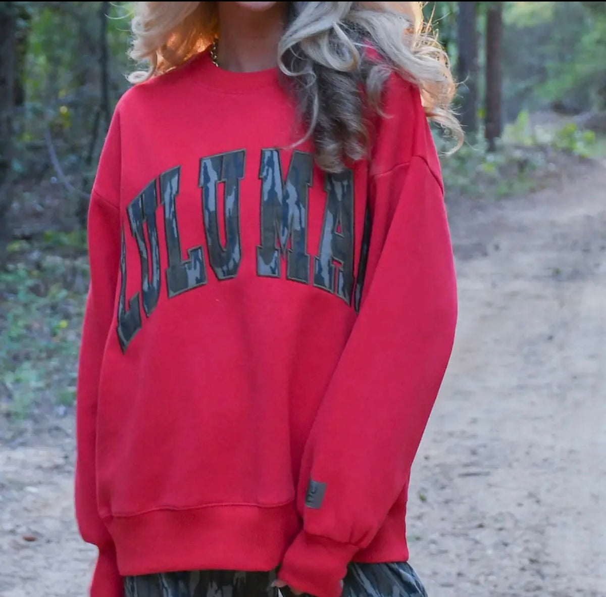 Mossy Oak Lulu Mac Red Sweatshirt