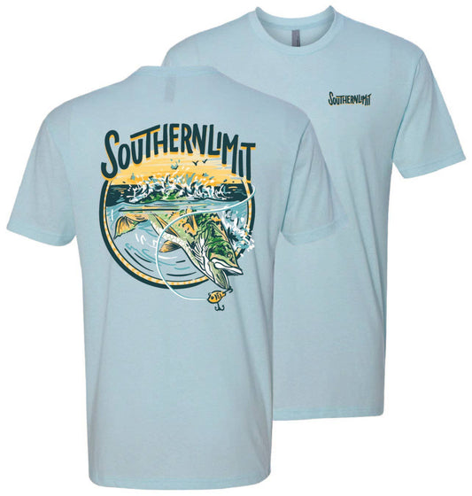 Southern Limit-118 Jumping Bass Mens Fishing Graphic Tee