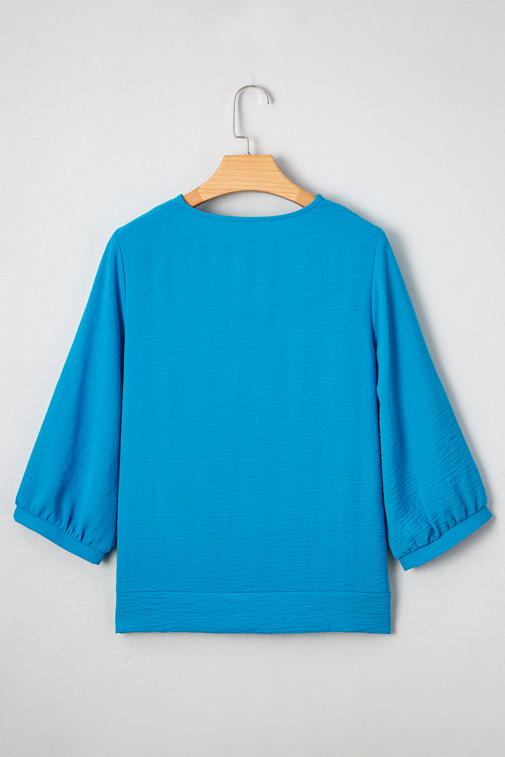 Sky Blue Frilled Blouse