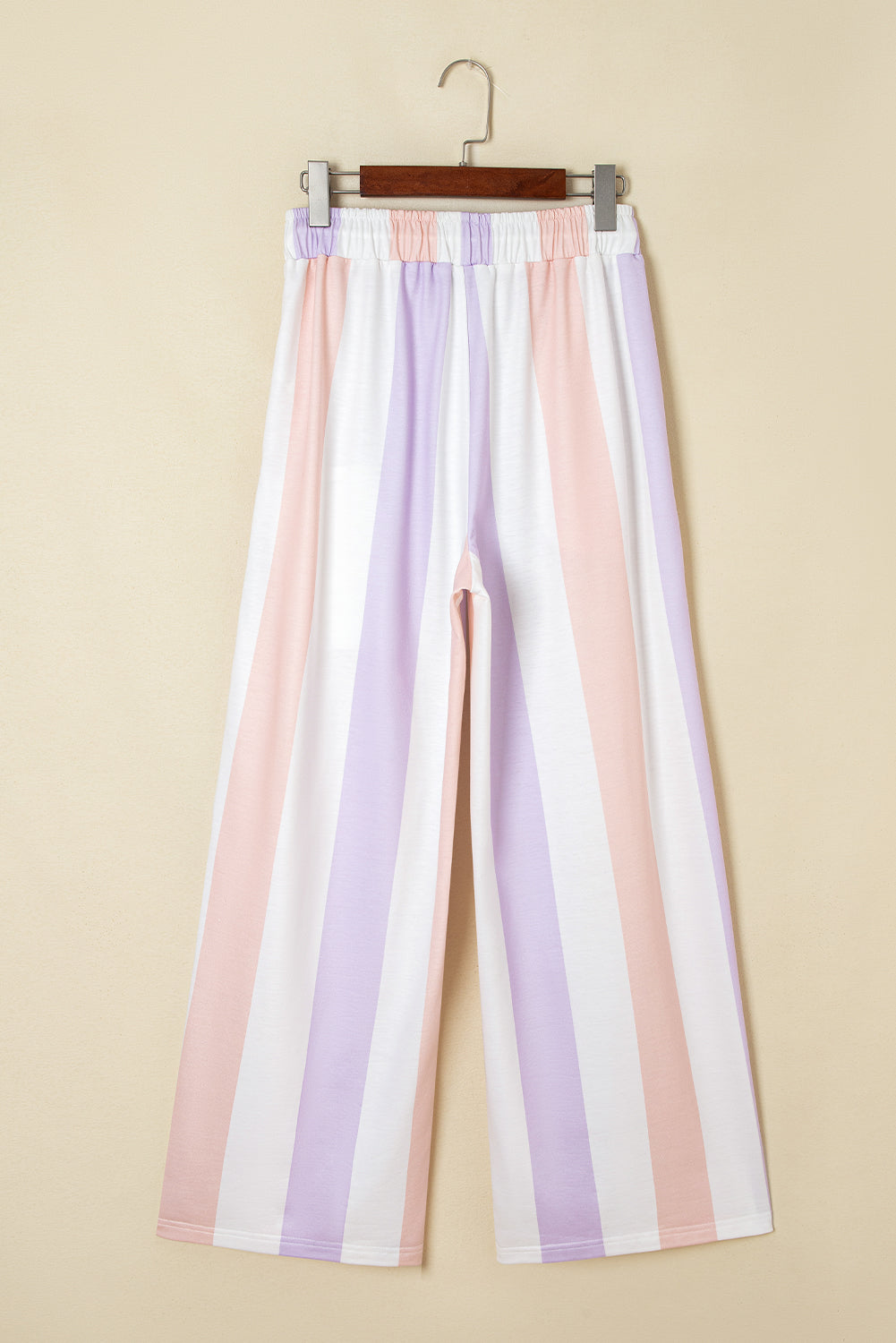Pastel Stripe Wide Leg Drawstring Pants