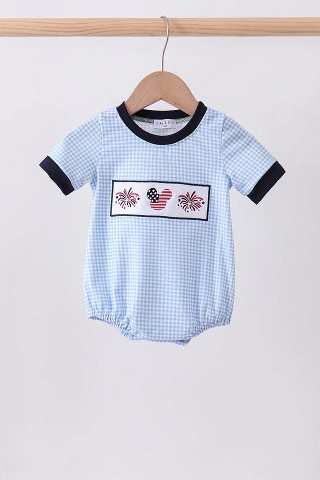 Little Firecracker Gingham Bubble
