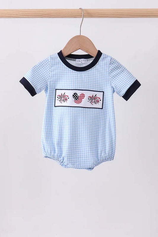 Little Firecracker Gingham Bubble
