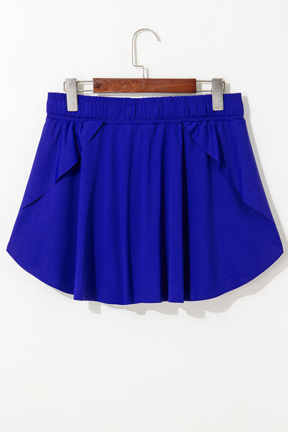 Dark Blue Drawstring High Waist Lined Tennis Skort
