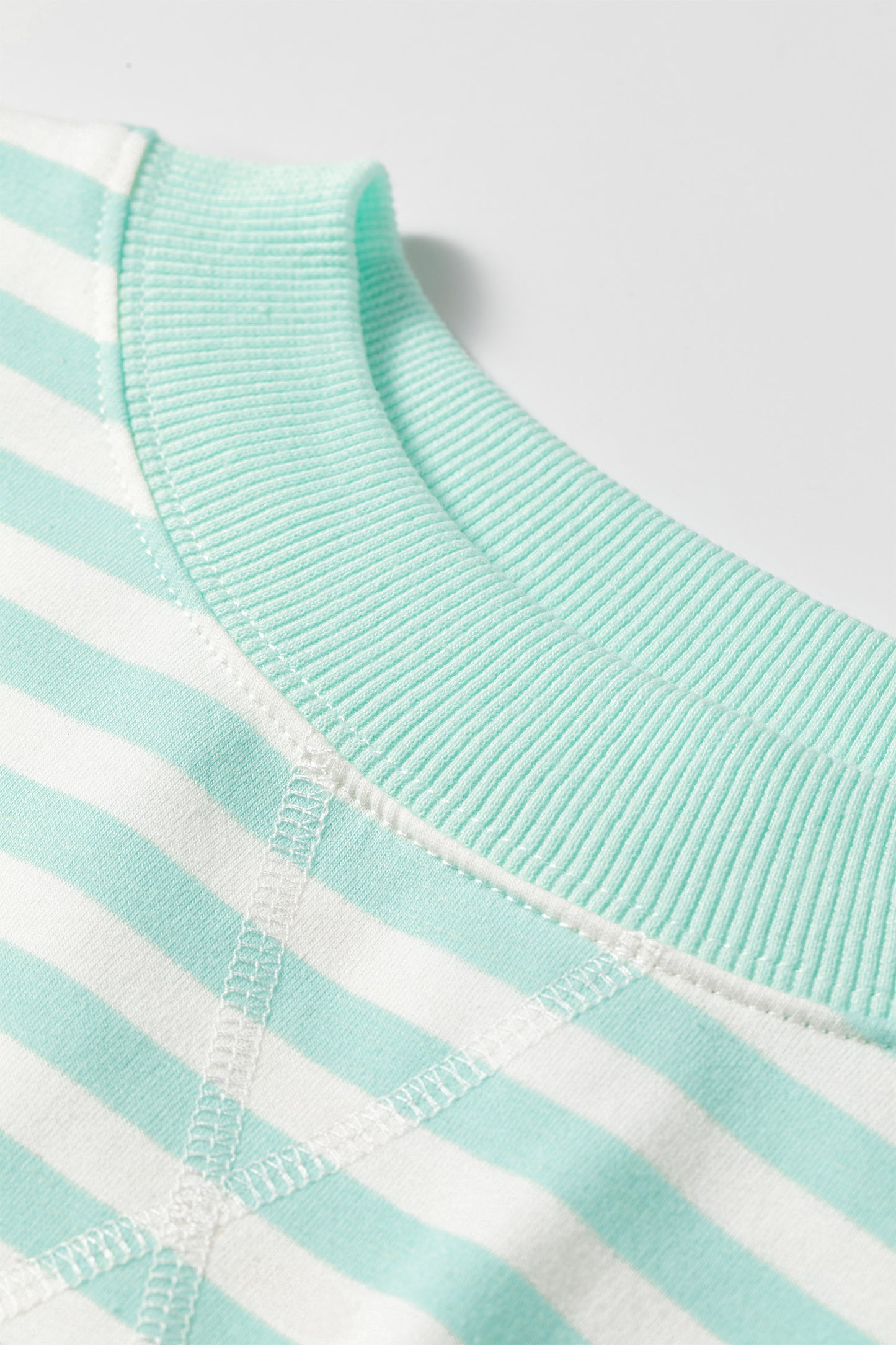 Mint Stripe Short Sleeve Top & Skort Set