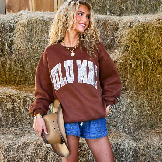 LULU MAC Brown Camo Sweatshirt