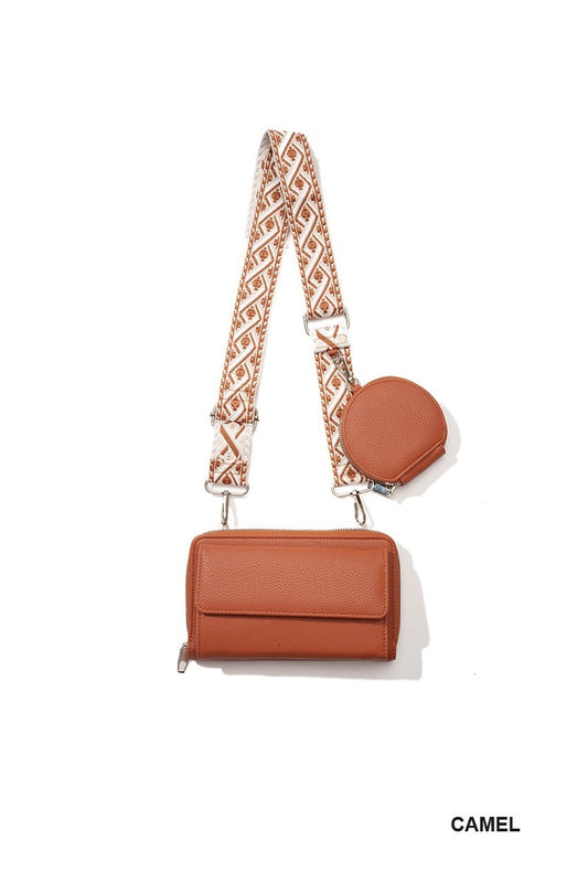 Vegan Leather Crossbody Duo Wallet Handbag 👜