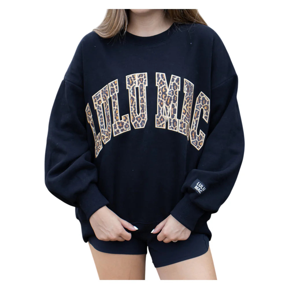 Black Cheetah Print Sweatshirt – Lulu Mac | Peachy & Pine