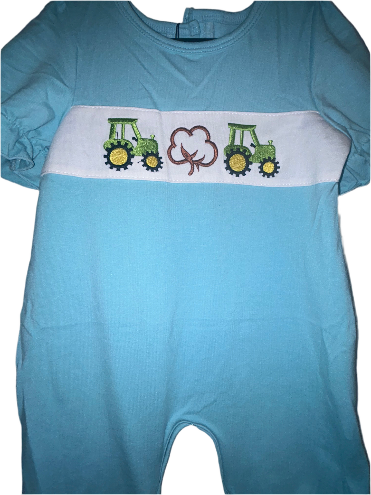 Tractor & Cotton Ruffle Romper 🚜🌾