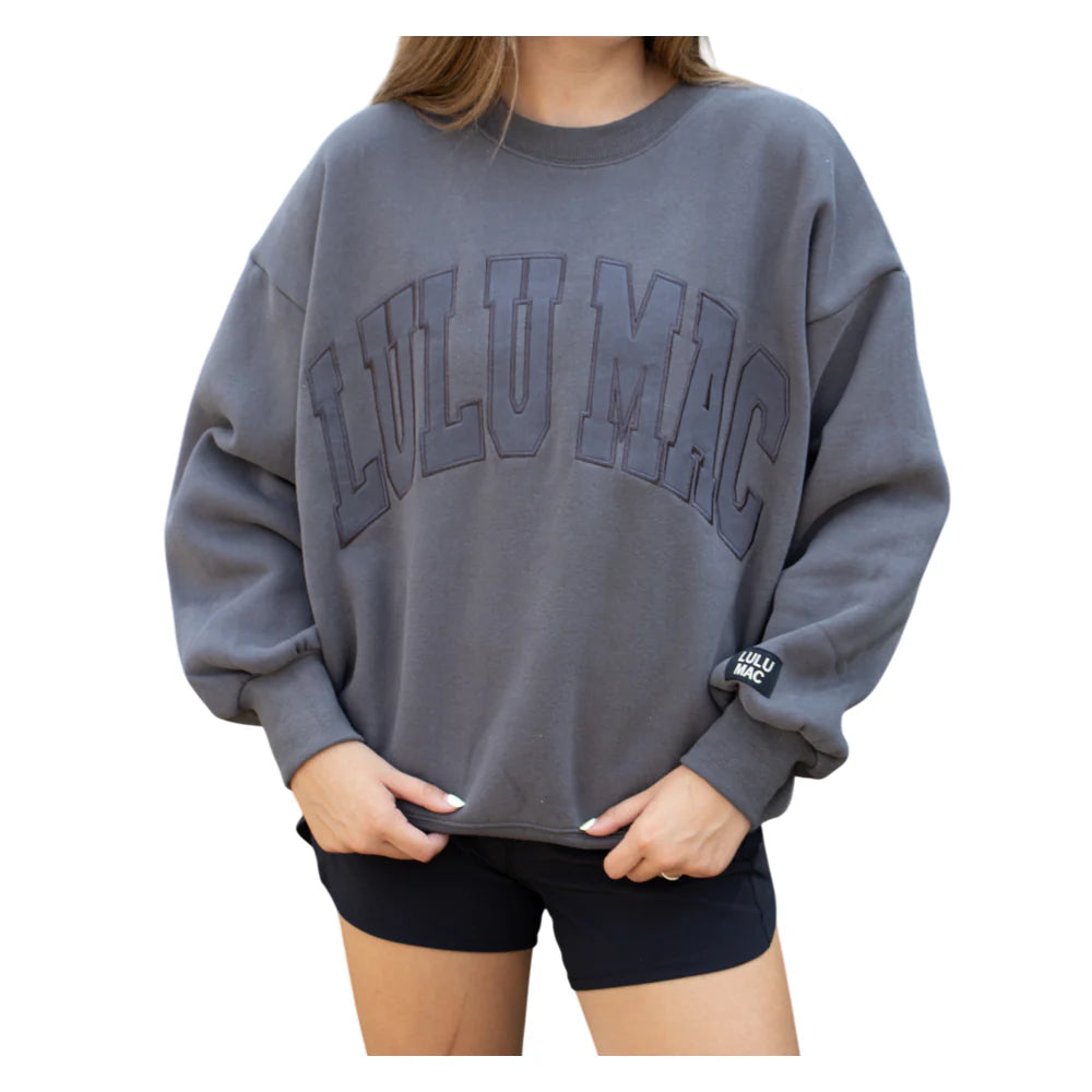 Lulu Mac Dark Grey Sweatshirt Embroidered