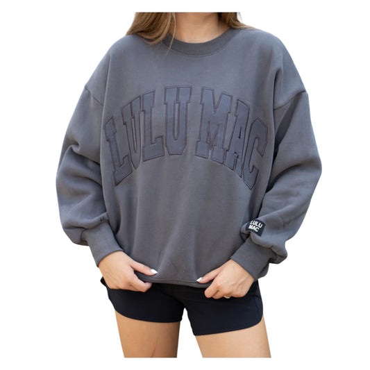 Lulu Mac Dark Grey Sweatshirt Embroidered
