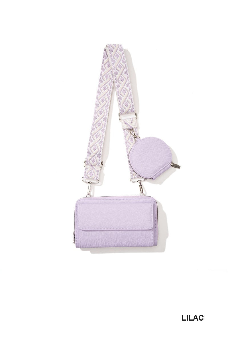 Vegan Leather Crossbody Duo Wallet Handbag 👜