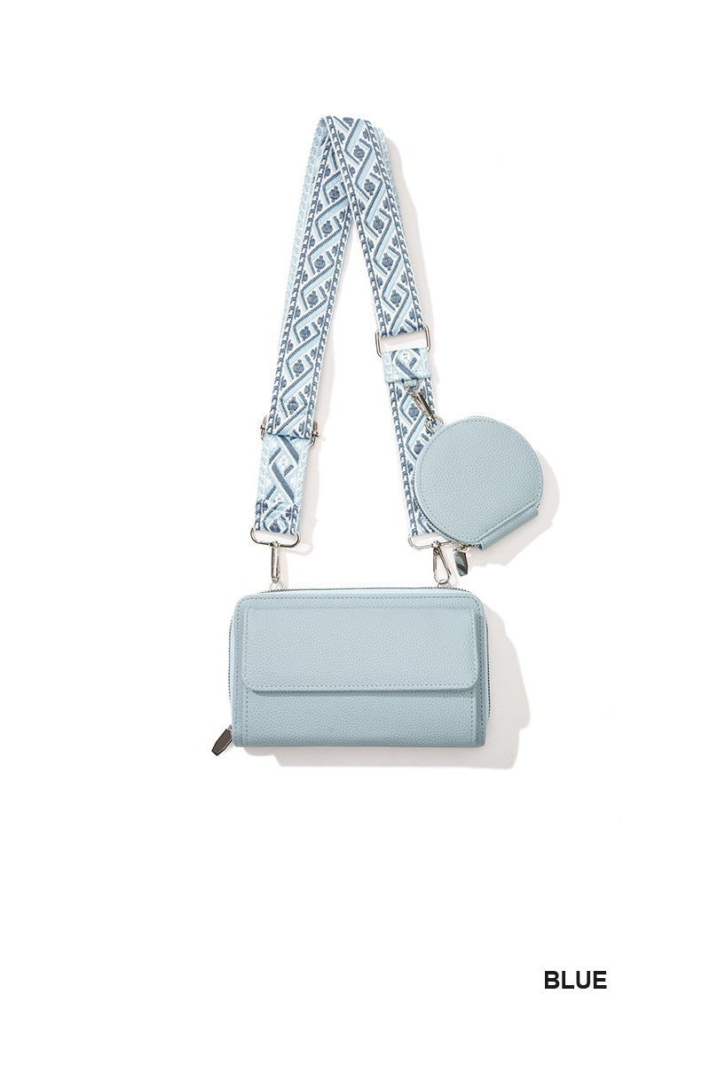 Vegan Leather Crossbody Duo Wallet Handbag 👜