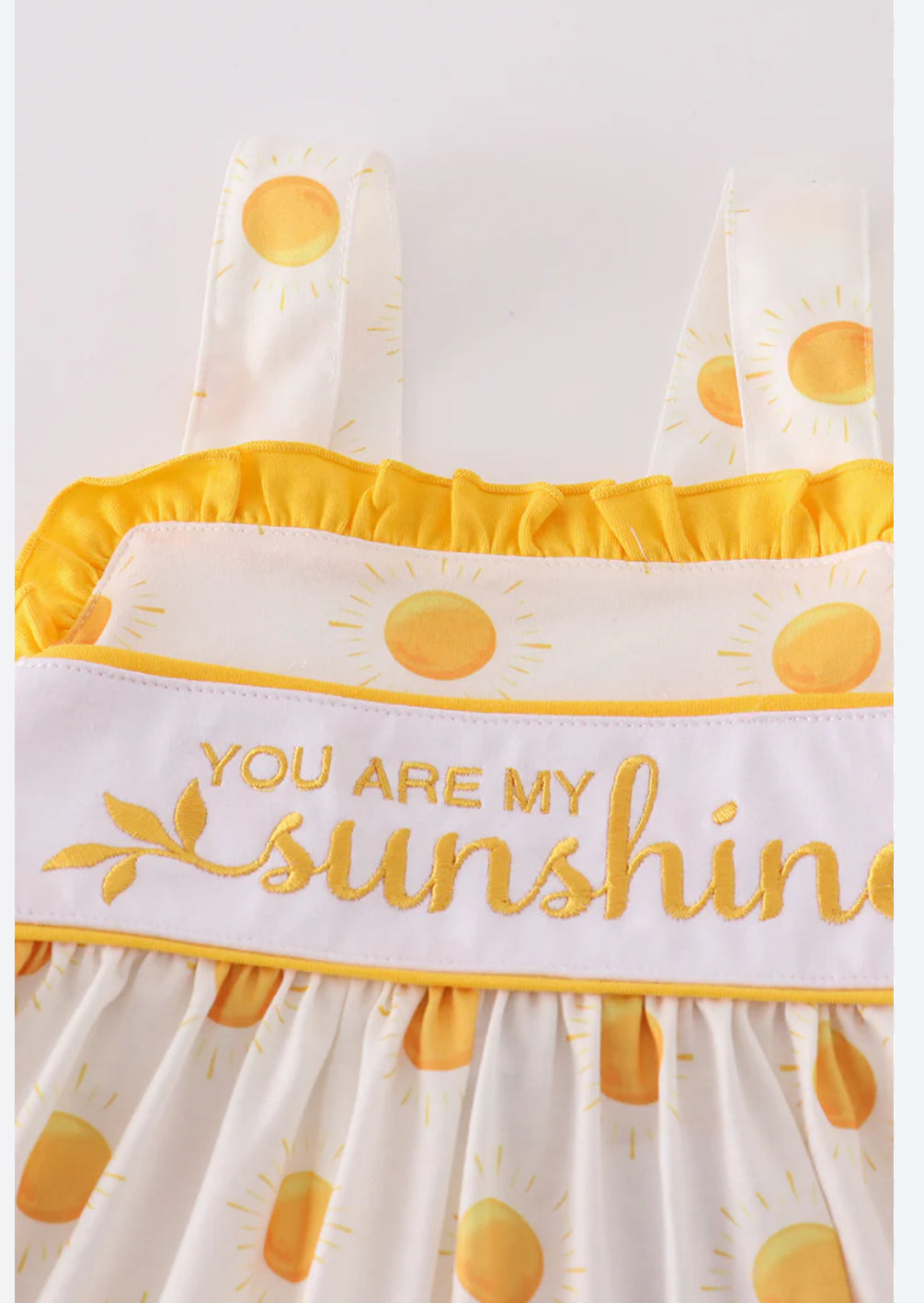 Yellow You Are My Sunshine Embroidery Dree