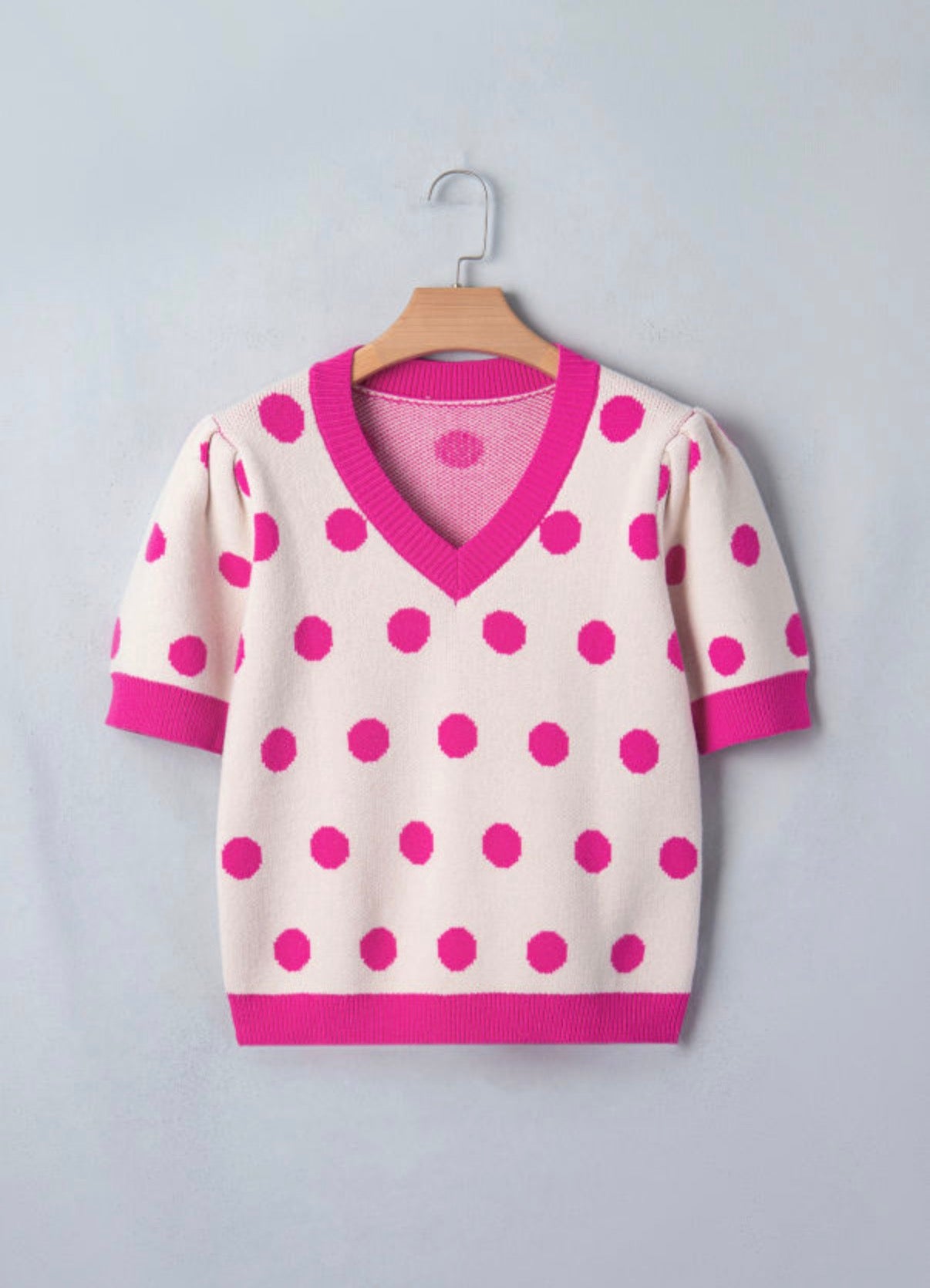 Polka Dot Knit Top