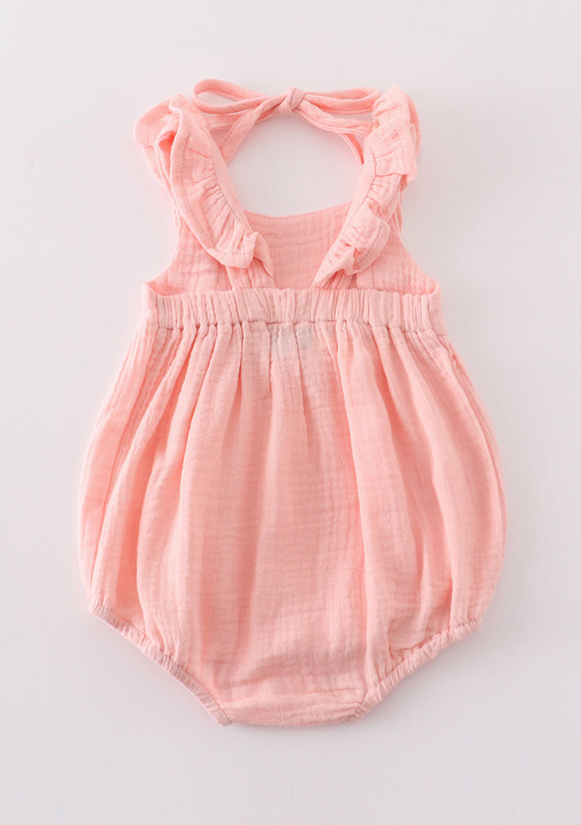 Premium Pink Muslin Ruffle Bubble