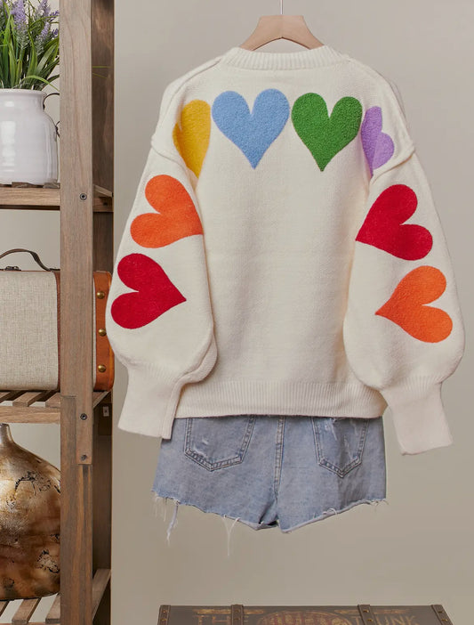 PREORDER Heart Patched Sweater
