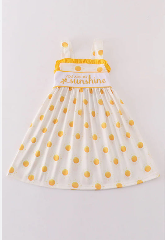 Yellow You Are My Sunshine Embroidery Dree