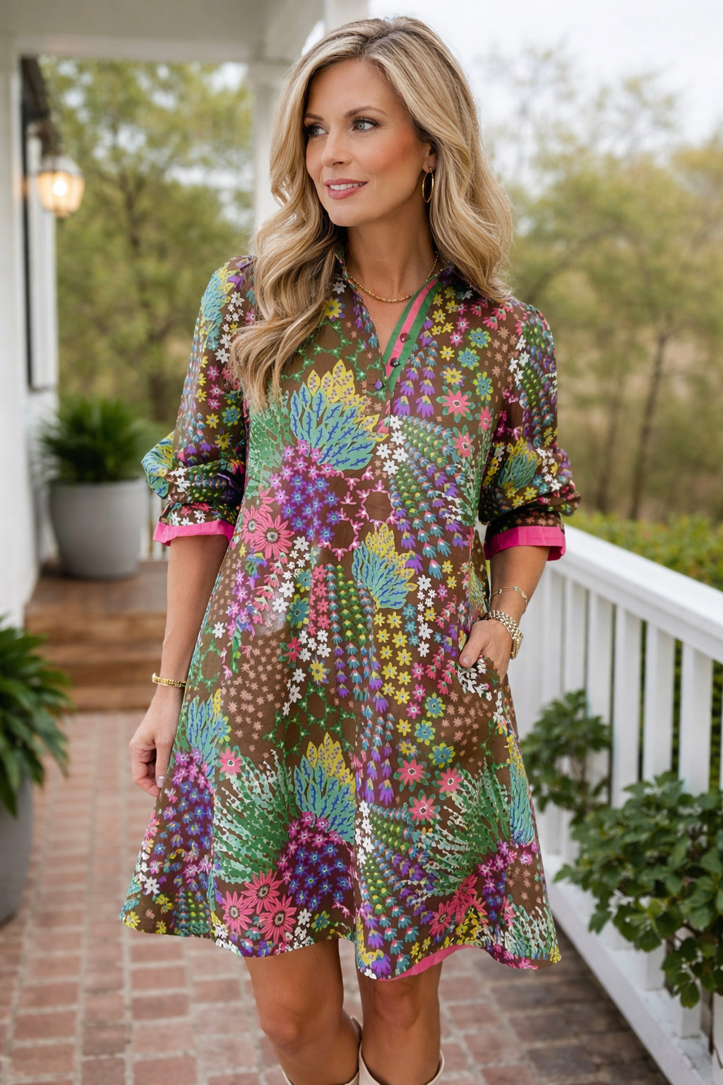 Spring Mix Floral Dress by Umgee