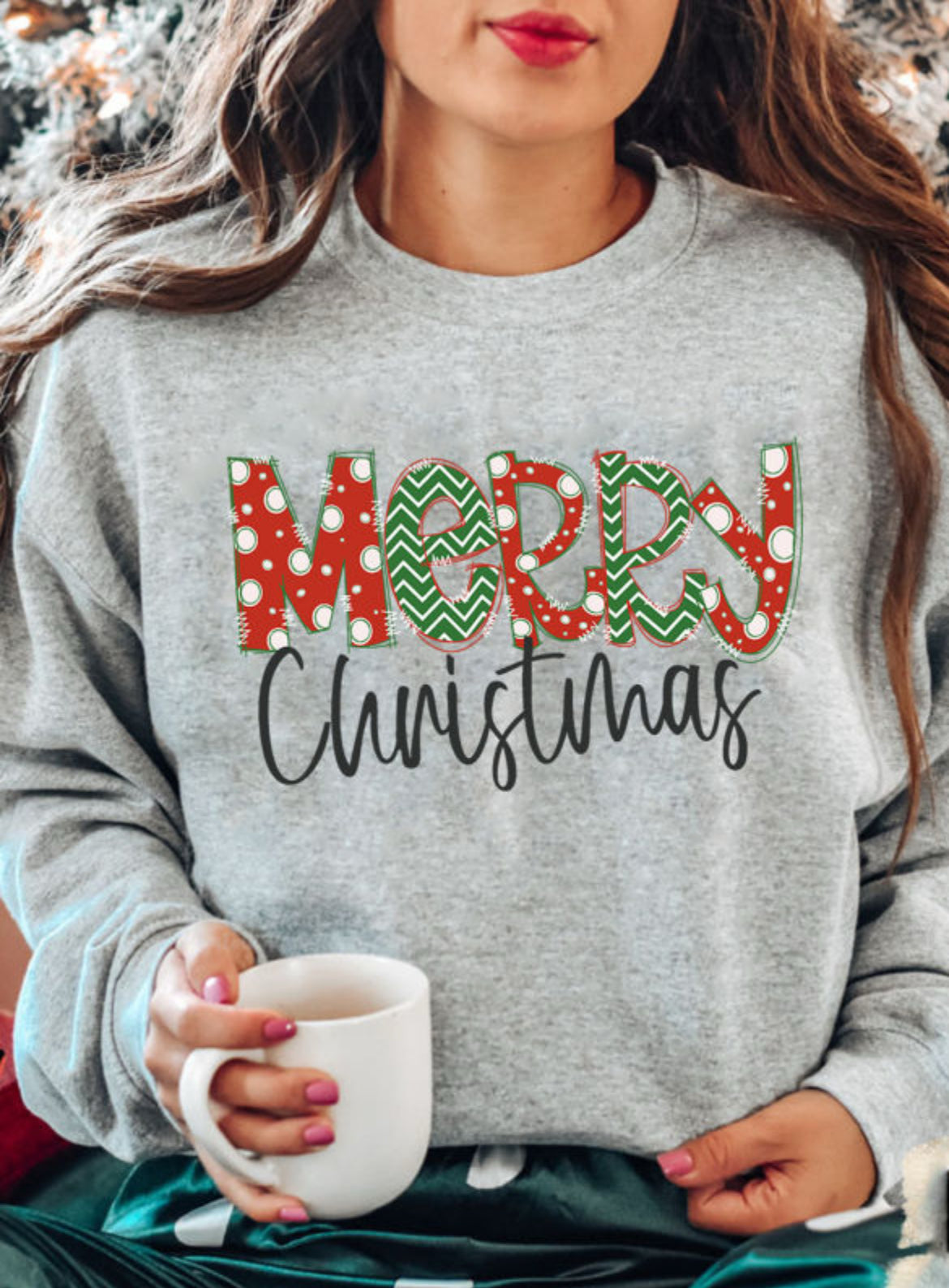 Grey MerryChristmas Sweatshirt