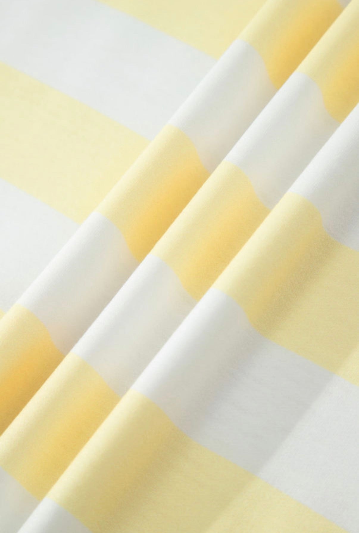 Yellow Stripe Exposed Seam Oversized Top