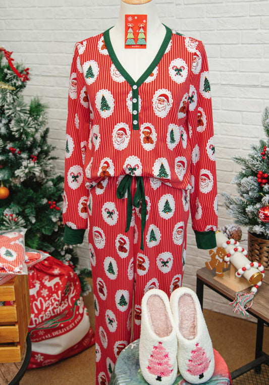 Red Stripe Christmas Pajamas
