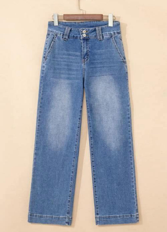 PREORDER Double Button Fly Straight Jeans