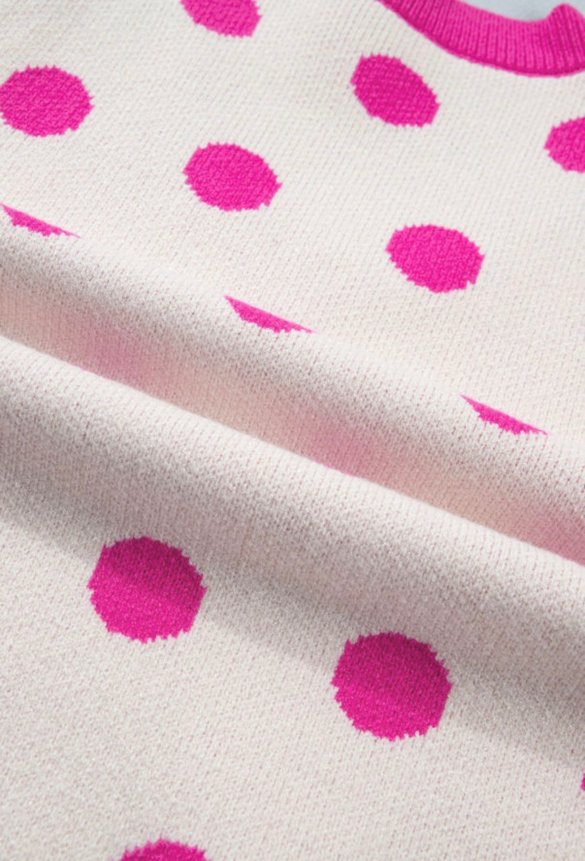 Polka Dot Knit Top