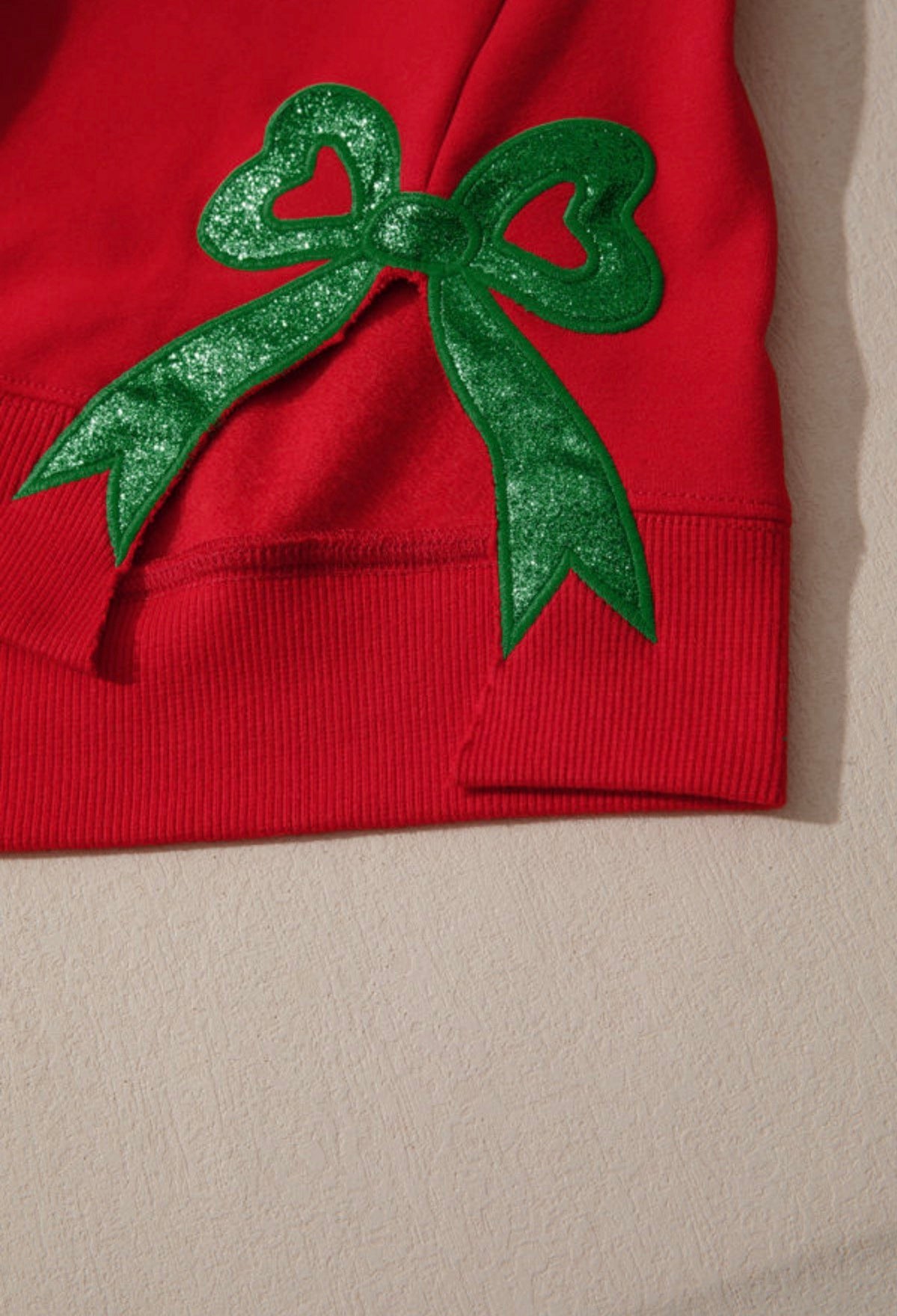 Red Merry & Bright Plaid Bow Sweatshirt