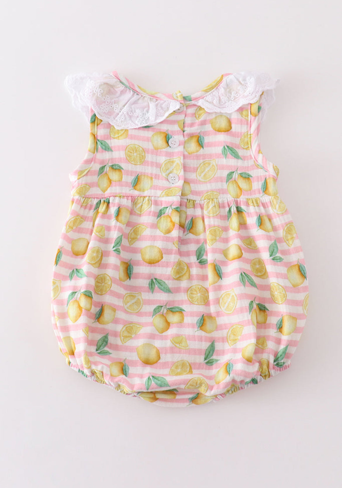 Premium Pink Muslin Stripe Lemon Bubble
