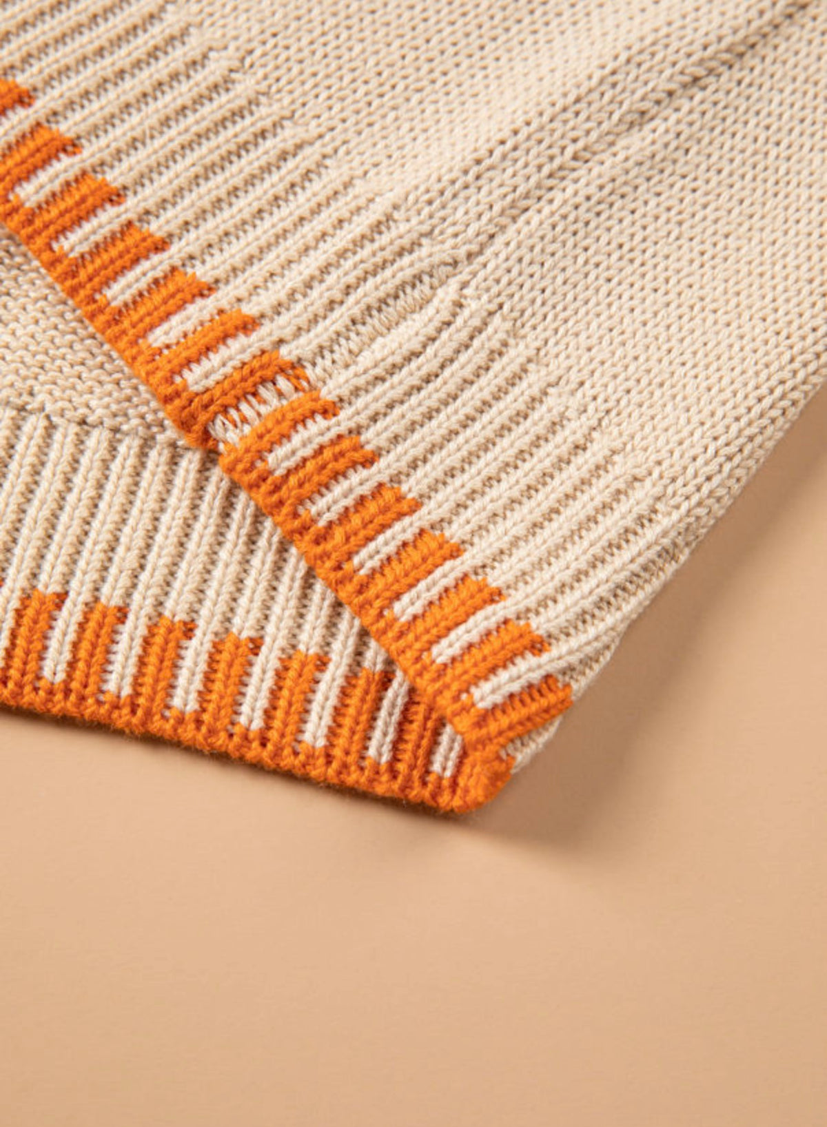 Floral Embroidered Pumpkin Sweater – Cream