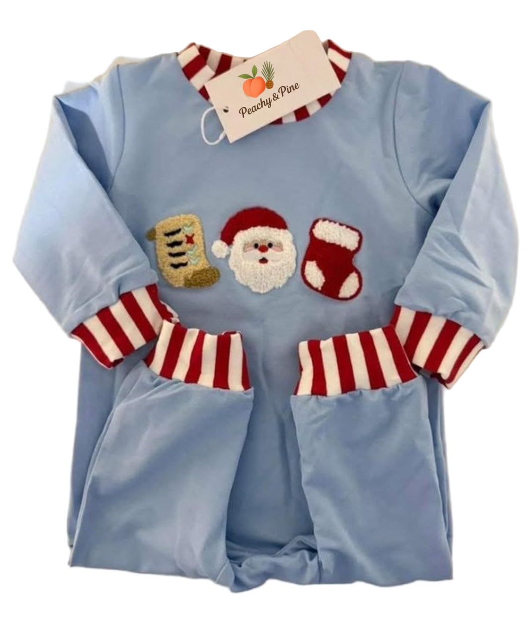 Santa French Knot Romper