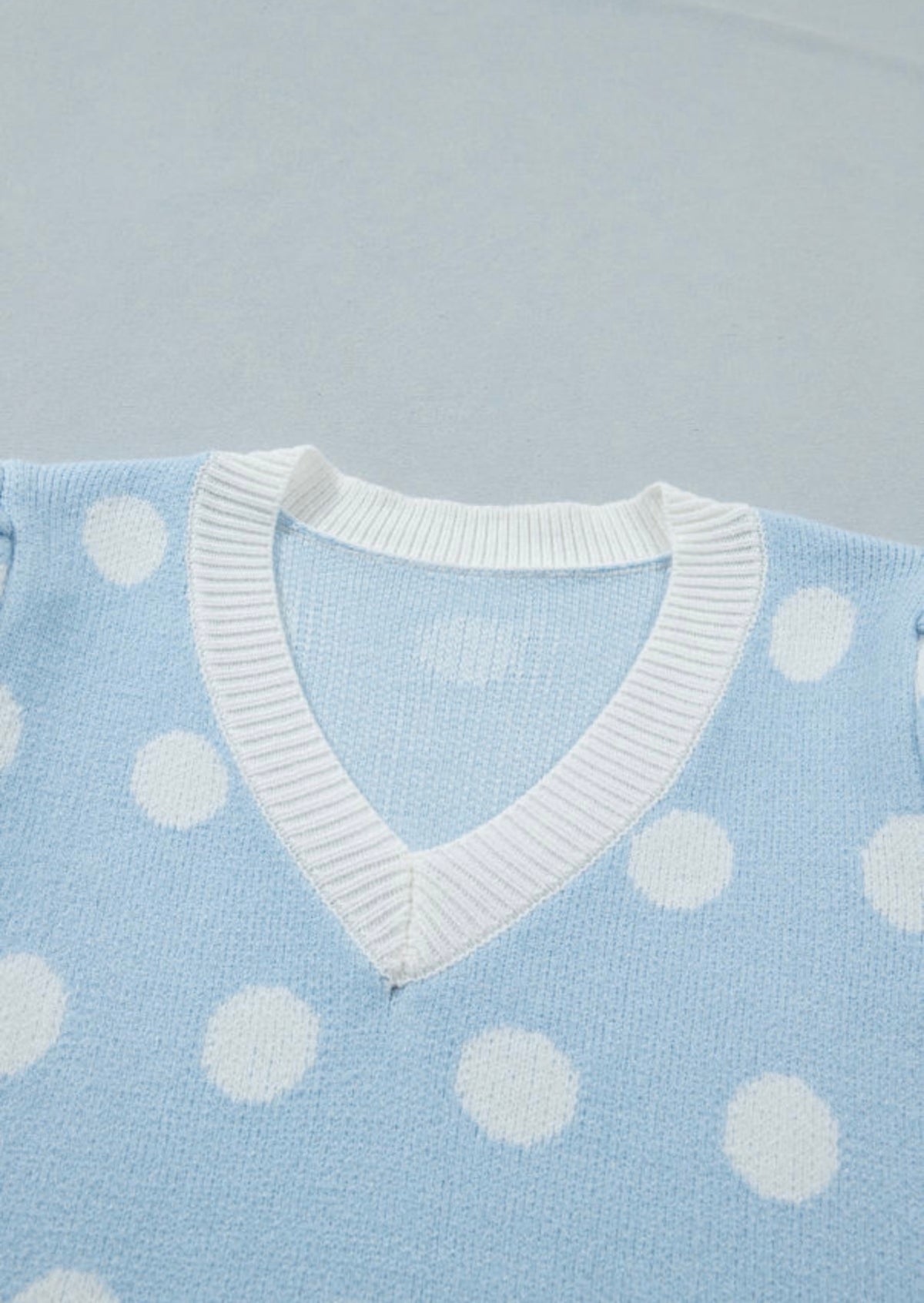 Polka Dot Knit Top