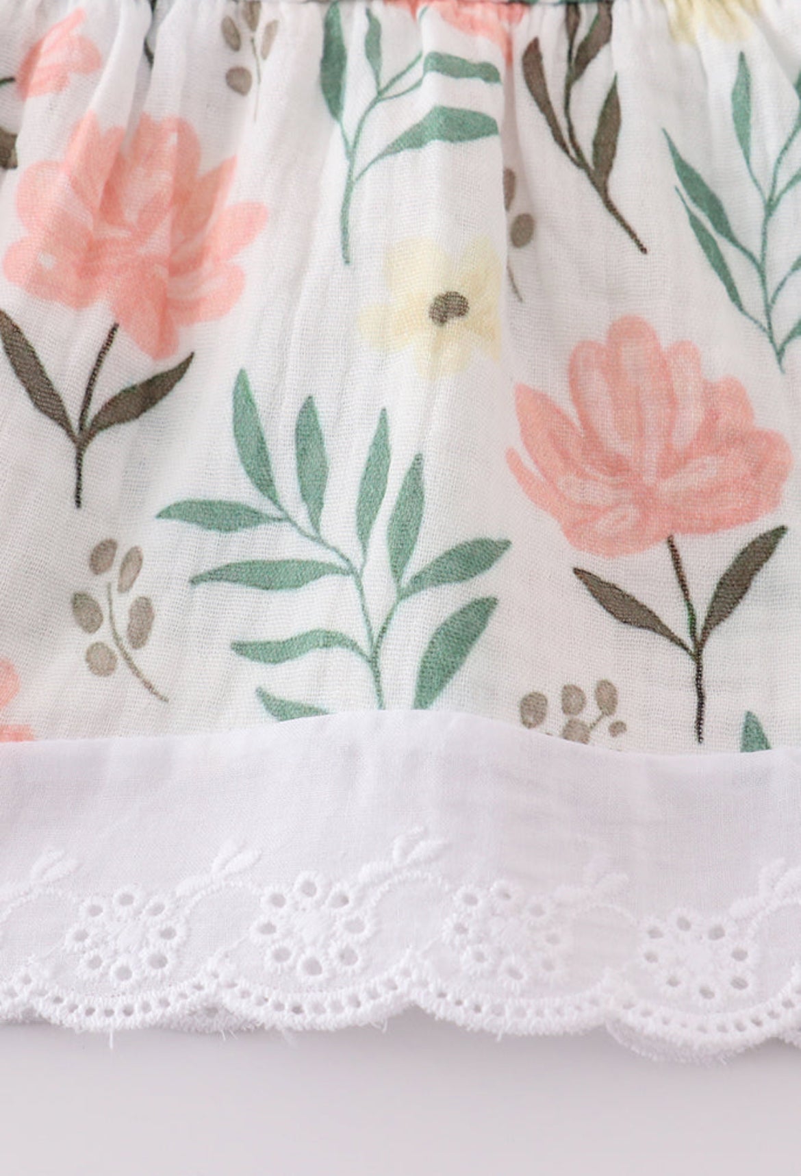 Premium Pink Muslin Floral Set