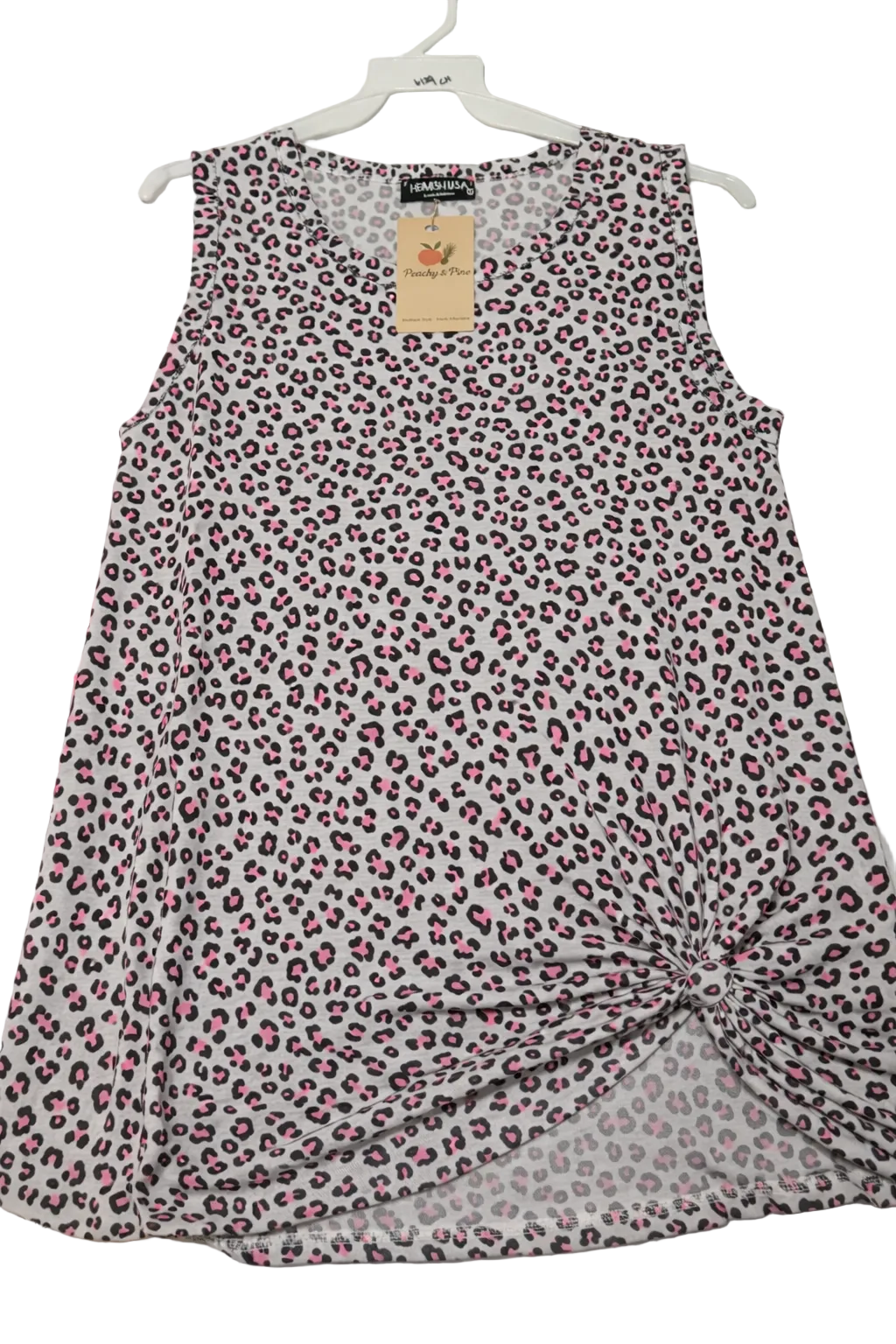 Leopard Twist Knot Tunic