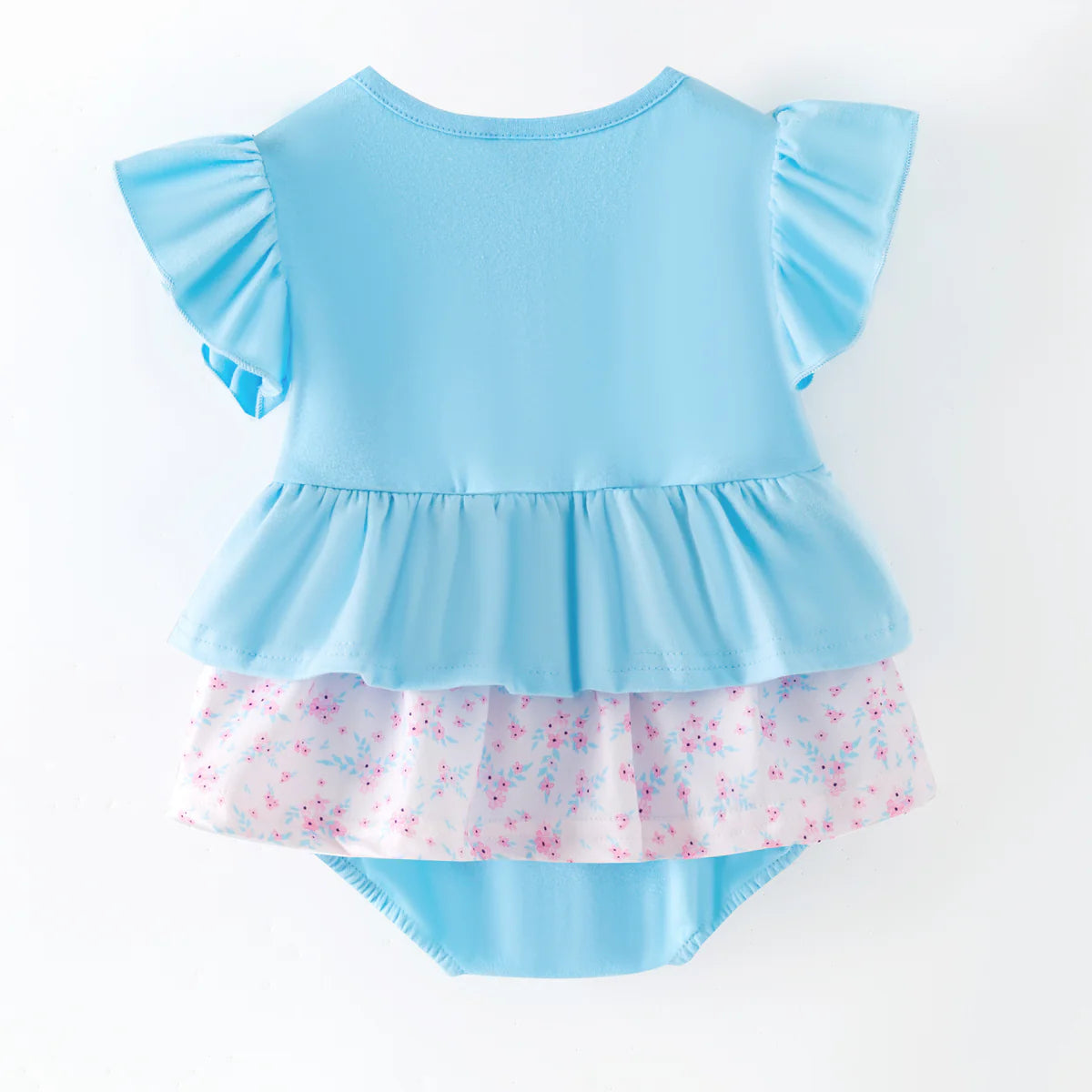 Baby Girl Baseball Bow Ruffle Romper