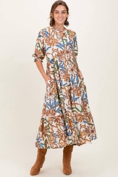 Fall Floral Umgee Midi Dress