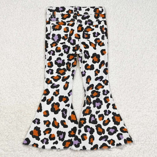 Girls Leopard Bell Bottom Pants – 3T
