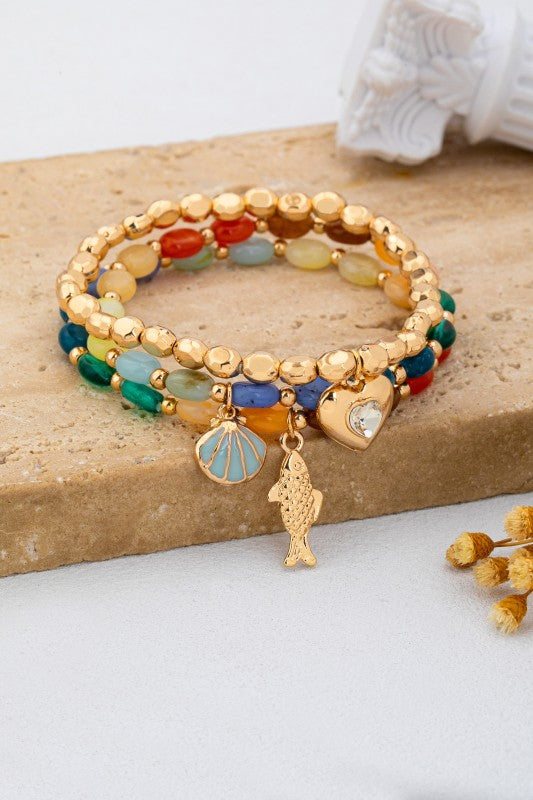 Multi Beaded Layer Bracelet
