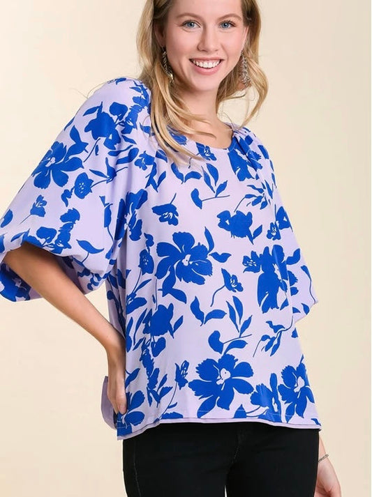 Lavender Skies Floral Top by Umgee