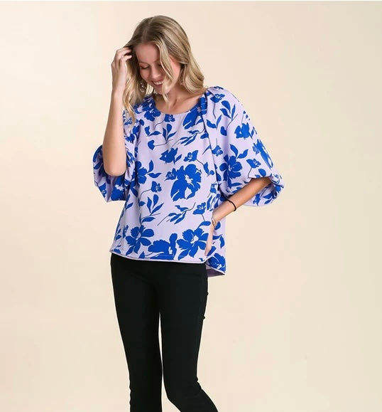 Lavender Skies Floral Top by Umgee