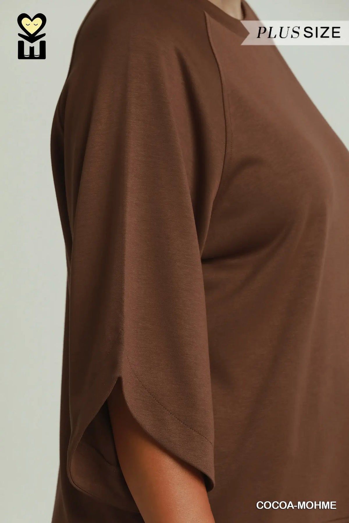 Umgee LuxeKnit Cocoa Raglan Sleeve Top