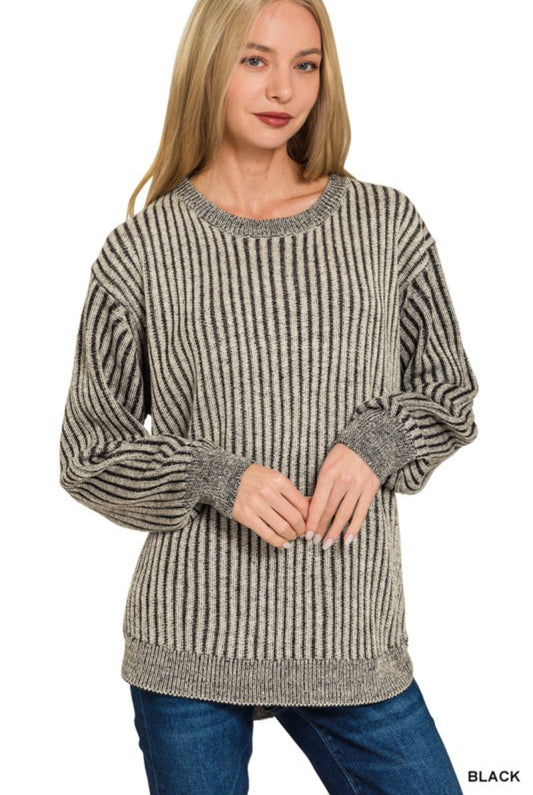 Zenana Striped Sweater