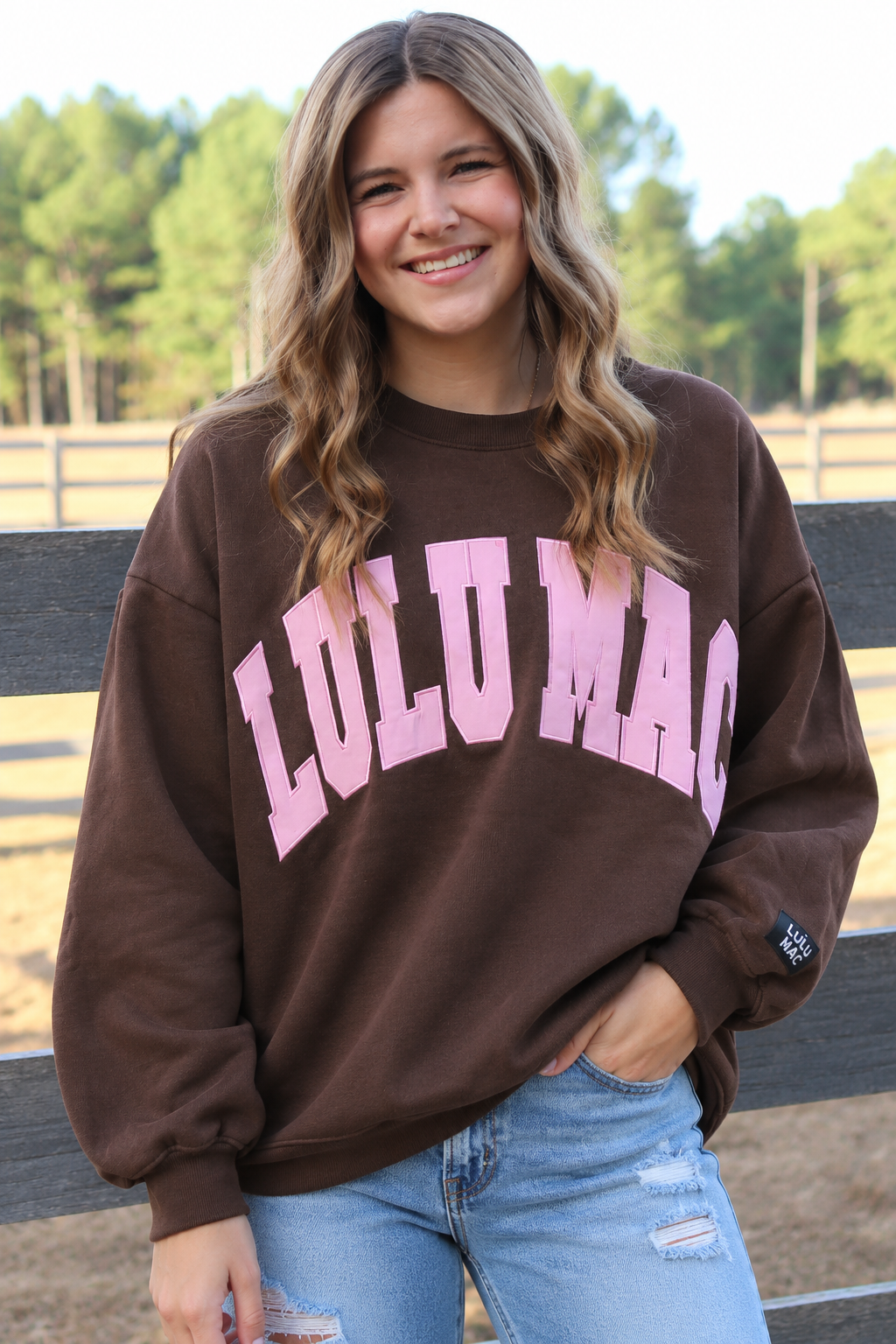 LULU MAC Brown/Pink Sweatshirt