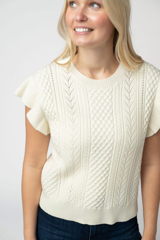 Felicity Flutter Sleeve Sweater by Michelle Mae