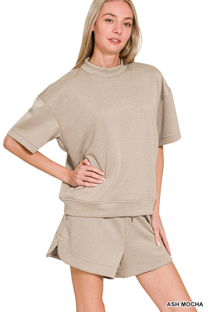 Ash Mocha Scuba Short Set