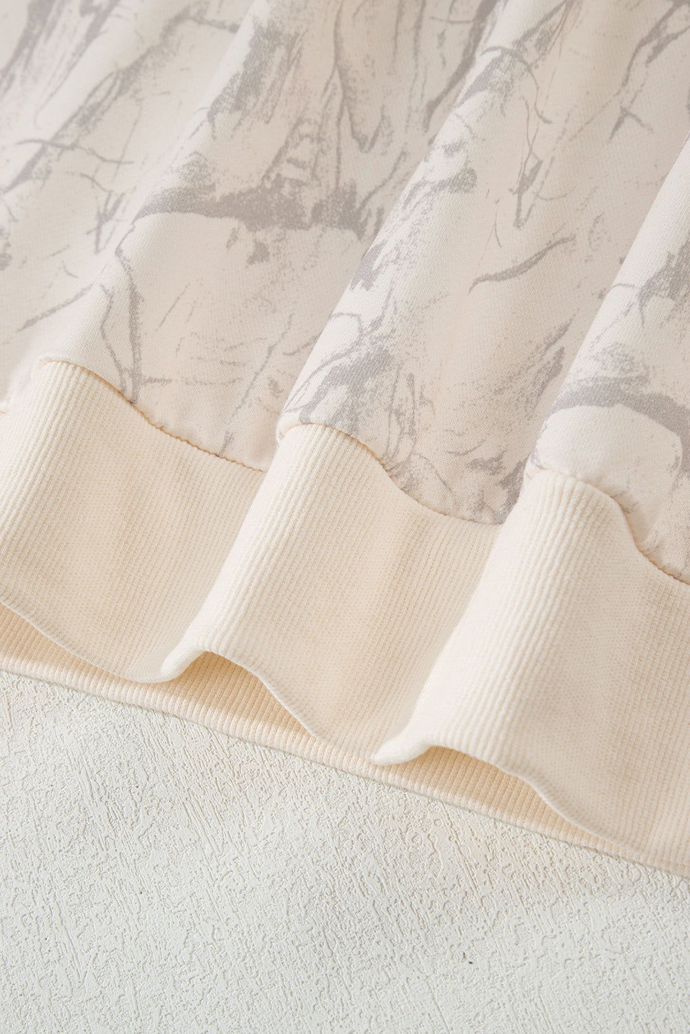 Khaki Camo Mock Neck Baggy Sweatshirt