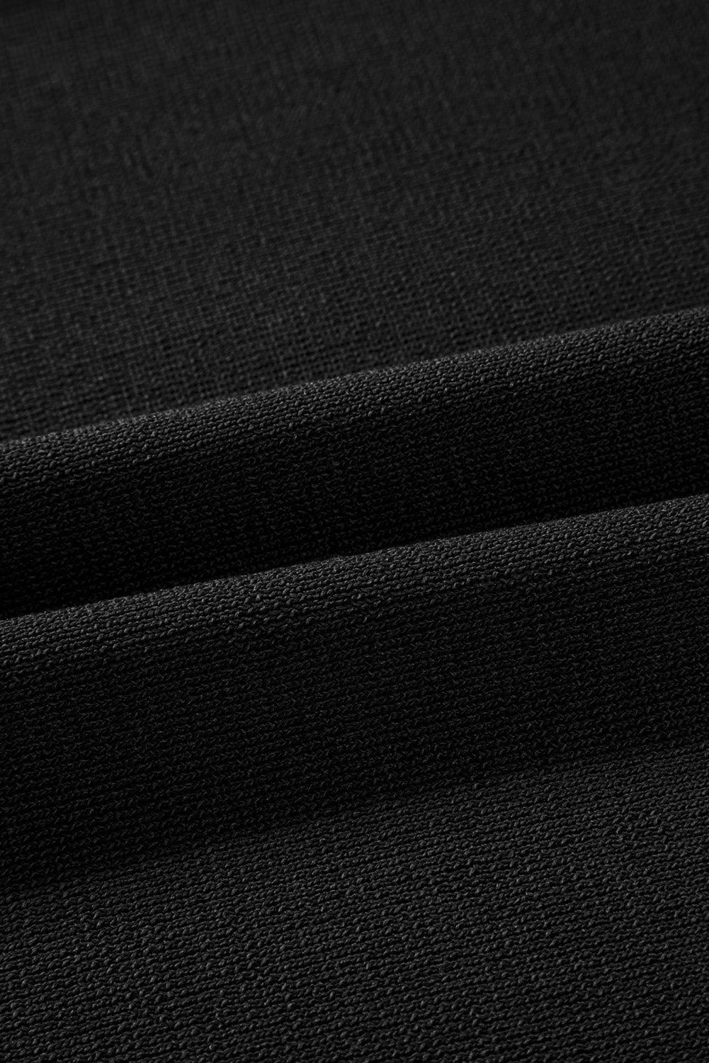 Black Contrast Trim Sweater Knit Pant Set