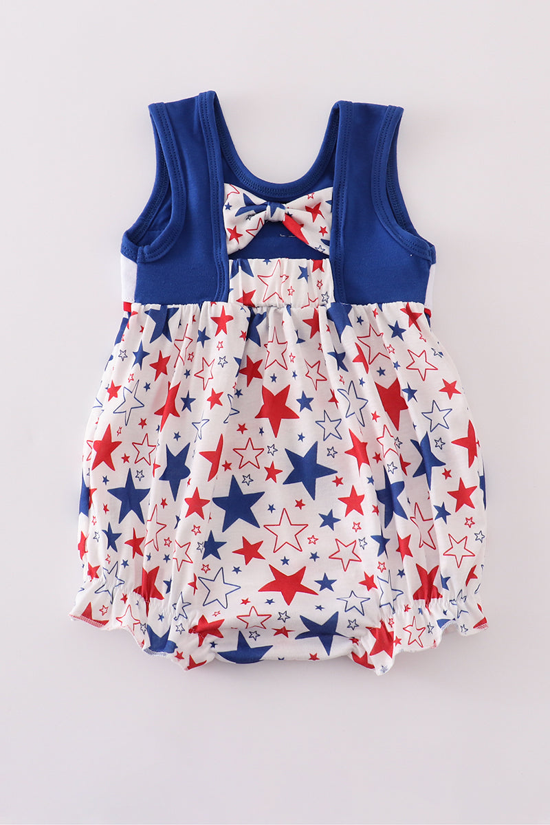 Adorable Blue Puppy Star Embroidered Bubble